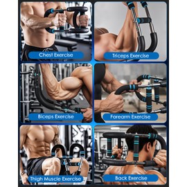 Cilnos Saker Twister Arm Trainer, Adjustable Chest & Arm Workout Equipment, Portable Home Gym Fitness Device for Men, Strength Training Bar for Arms, Shoulders, Chest, Grip & Rehabilitation