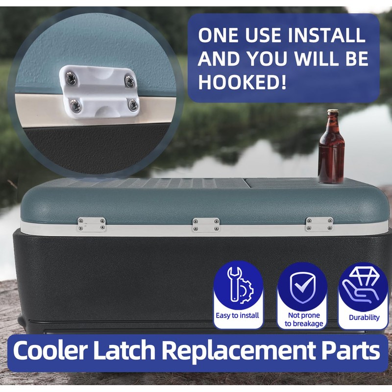 4PCS Cooler Replacement Plastic Hinges and Screws for Igloo 24012，New