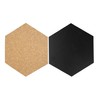 Securit Hexagon Shaped Wall Mounted Cork Board & Chalk Board