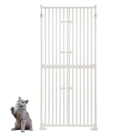 Ergode Extra Tall Cat Gate - Stylish, 74" Height, White