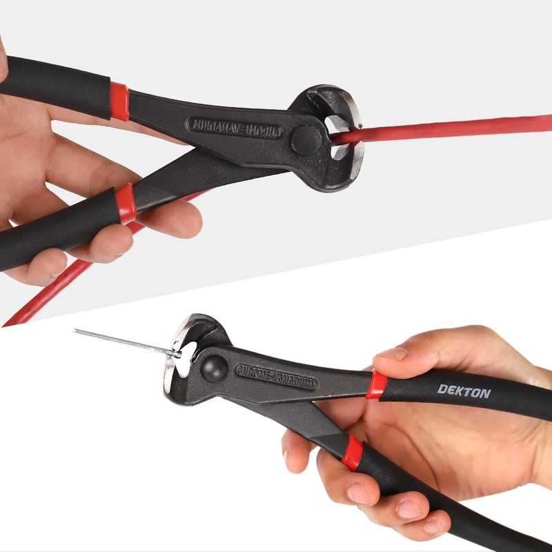 Dekton Pro Top Cutting Plier 8in/200mm-High-precision Cutting Tool For Wire,