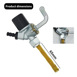 BRIOTA Petrol Tap, Fuel Tap with Water Bag, Fuel Tap with Brass Strainer and Water Bag for Simson Schwalbe KR51/1, KR51/2 and SR 50