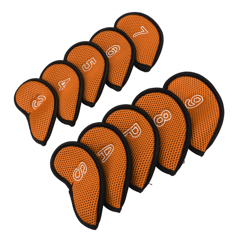 10pcs Golf Iron Covers Set with Numbers Waterproof Golf Head