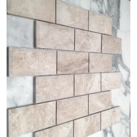 Squarefeet Depot Cappuccino 2x4 Honed Wide Beveled Marble (SOLD PER PIECE)