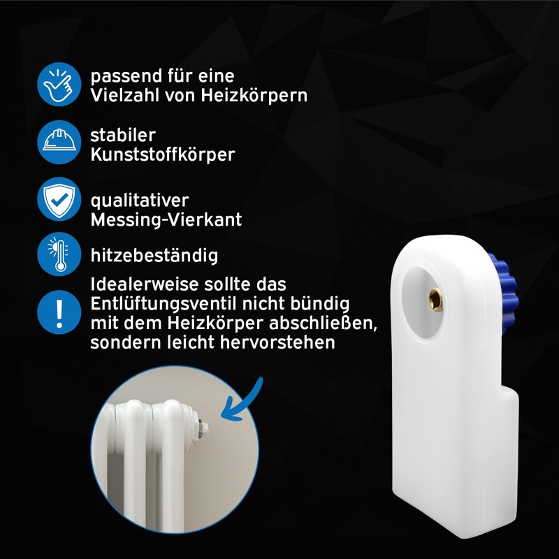 kör4u Radiator Bleeding Box, Heater Bleed Box, Key Radiator Bleeder,