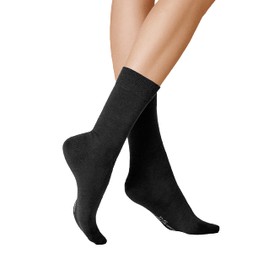 KUNERT Damen Socken Soft Wool Cotton druckfreier Bund Black 0070 35-38