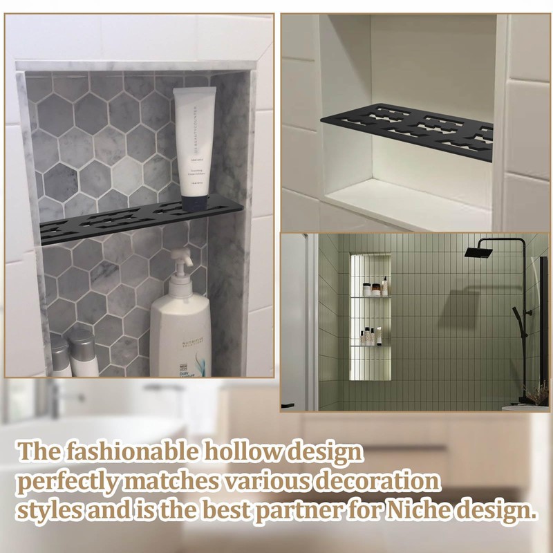 Hezaosth Rectangular Shelf for 12 Inch Tile Prefabricated Niches, Shower