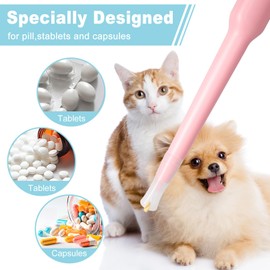 Pet Pill Dispenser, Pet Piller Gun Oral Tablet Capsule, Pet Piller Soft Tip Tablet Silicone Pusher Pill Feeder for Cats, Dogs, and Small Animals.