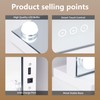 NUSVAN Vanity Mirror with Lights,Makeup Mirror with 17 Dimmable LED