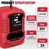 for Bauer 20V Battery Charger - Compact & Lightweight, 1/3