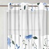 Gdmoon No Hook Flower Shower Curtain, Snap in Fabric Liner