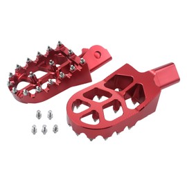 Footpegs Foot Pegs Foot Pedals Rests For CRF150F CRF230F CRF 150F 230F 2003-2019 XR150L 15-24 XR125L 10-15 KDX200 83-94 MX3 MX4 (Red)