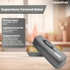 Sassafras Superstone® Covered Bread Baker with Lid - Grey Glazed