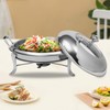 JAYGOVAN Round Chafing Dishes for Buffet, 2.6 QT Chafing Dish