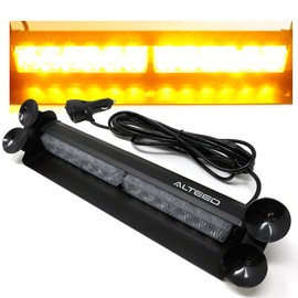 ALTEED LED Light Bar, Yellow Glowing 12 LED Flashlight, Patrump, Dashboard Etc., 12V 24V Car