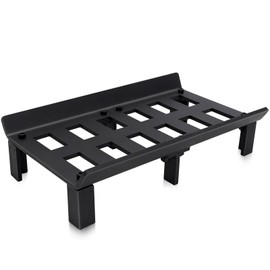 STBoo Fireplace Grate 17inch - Wood Stove Grates Heavy Duty | Fireplace Log Holder | Firewood Log Burning Wrought Iron Rack | Fire Pit Tray for Indoor Chimney Hearth & Outdoor Kindling Tool