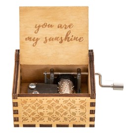 Levanco You are My Sunshine Music Boxes, Laser Engraved Wood Music Box for Birthday Gifts, Valentine's Day Gifts
