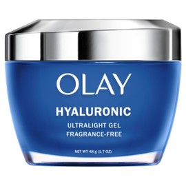 Olay Hyaluronic Acid Face Moisturizer, Instant Hydration for Women, Fragrance-Free - Dry Skin Solution, Glowing, Smoothing, Plumping, Renewing - Niacinamide, Amino Peptides 1.7 Oz
