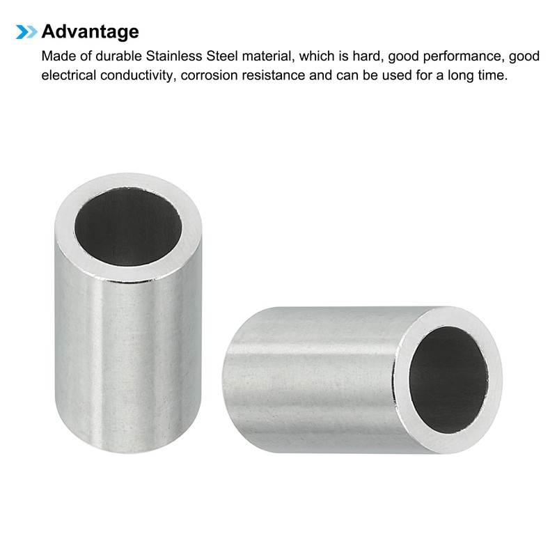 PATIKIL M10 Stainless Steel Spacers, 2 Pcs Metal Spacer Stainless