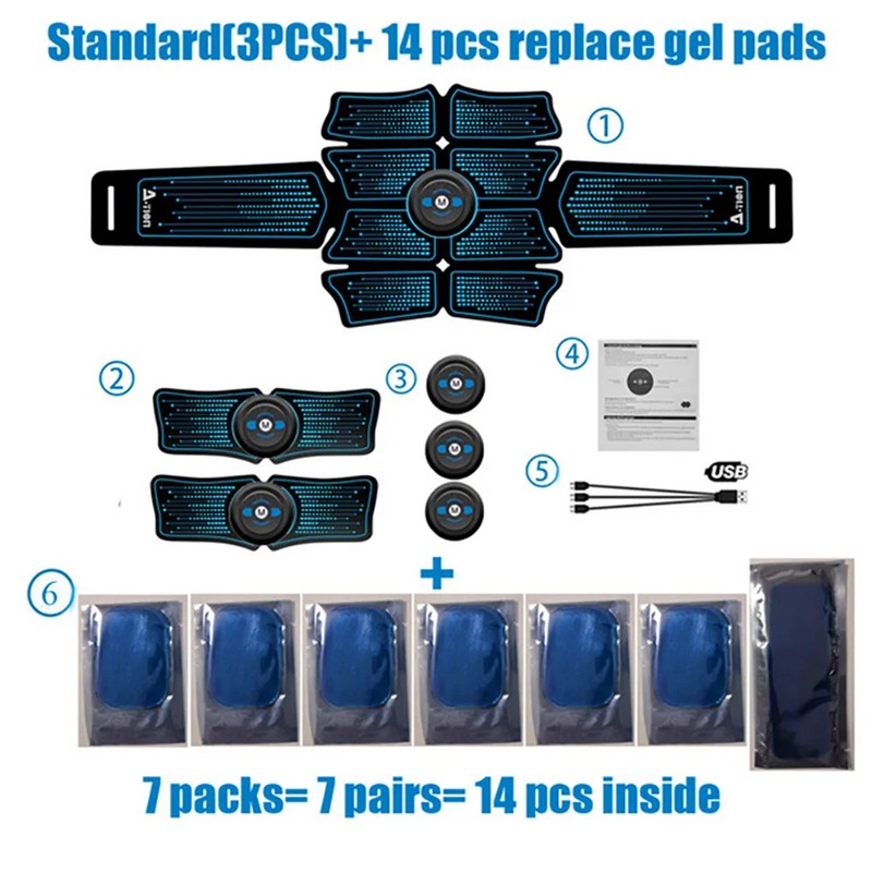 EMS Muscle Stimulator for Home Fitness – USB Rechargeable Ab