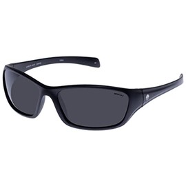 Solarized Narrow Wrap Sunglasses - Matte Black, Wrap, Men's, Sporty Style