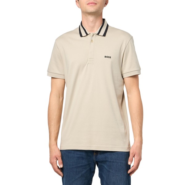 BOSS Paul Modern Essential Polo, Cream, L