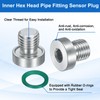 sourcing map M8x1 Inner Hex Head Pipe Fitting Plug, Universal