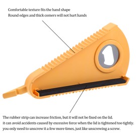 Yuanchu All-in-One Jar Opener Bottle Opener Ring Pull Can Opener, 2 Pcs Easy Jar Opener Multi Function Bottle Openers for Arthritic Hands Non-Slip Jar Openers for Arthritis Hands Weak Hands Elderly