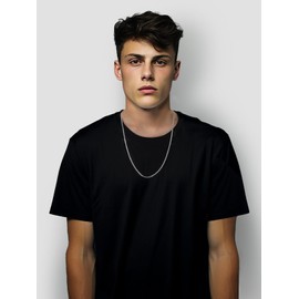 Silvora S925 Silver 3/5mm Ultra Thin Figaro Chain Women's Cuban, S925 Silver, Various Lengths, 36/45/51/56/61/66/71 cm, Silver Colours, Sterling Silver, 01-Type 3 mm