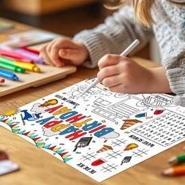 12pcs Firefighter Coloring Placemats, Emergency The Rescue Coloring Activity Sheets Rescue Vehicle Table Mats Emergency Themed Graduation Party Decor for Sound The Alarm Theme Birthday Party Supplies