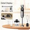 MegaWise Blender Handheld 12-Speed Stainless Steel Electric Hand Blender, 5