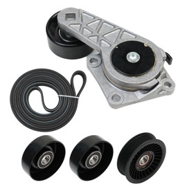 Fraylis Serpentine Belt Kit 90K-38274A Drive Tensioner Pulley Component Kit Compatible with Ford F150 F250 F350 Explorer Lobo Expedition Lincoln Navigator Mountaineer