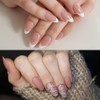 BTYMS 550 puntas de uñas postizas almendradas, uñas postizas transparentes