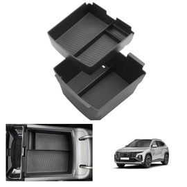 [Pack of 2] GAFAT Hyun-dai Tucson NX4 2025 2026 (Electronic Automatic) Centre Console Storage Box Double Layer Removable, Tucson Facelift 2025 Armrest Organiser, Tucson 2025 Accessories
