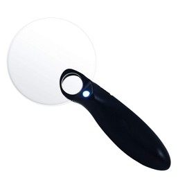 LUMAGNY Aspheric Magnifier | 3.5" (8.9 cm) Rimless Lens | 3x & 5x Dual Power | LED Lit | Ergonomic Handle | Collector's Choice