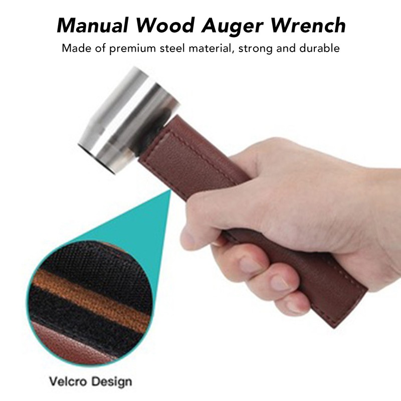 Manual Wood Auger Wrench Hand Survival Auger Wrench Multifunctional Woodworking