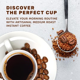 Cartograph Organic Instant Coffee Packets Single Serve 10PK - Medium Roast Instant Espresso Packets - Freeze Dried Coffee Instant Powder - Individual Coffee Packets - Gourmet Instant Coffee Sticks