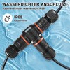 Cable Connector Waterproof 3-Pin IP68 Connection Sleeve Earth Cable Junction