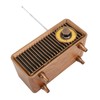 Mini Wooden FM Stereo Sound Radio Vintage Imitation Wood Grain