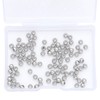 BEADIA Platinum Plated Round Spacer Beads 4mm 100pcs for Jewelry