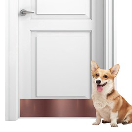 Panther Armor 8x34 Inch Bronze Door Kick Plate, 1mm Thick Stainless Steel, Anti-Corrosive Metal Door Plate for Dog Scratching, Door Protector, Durable Kick Plate for Bottom of Door