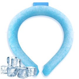 2023 Instant Cooling Sensation, Cooling Ring, Neck Cooler, 78°F (28°C), Ice Neck Ring, Invigorating Ring, Ice Neckband, Reusable, Cooling When Wearing Mask, Heat Protection, Cooling Goods, Running, Watching Sports, Fireworks Shows, Unisex, Pets, Light Bl
