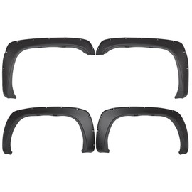 4PCS Fender Flares Compatible With Chevy Silverado 1500/2500/3500HD 1999-2007 GM1268101, 15723501, 88979839, 15723502
