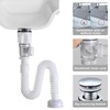 QruiLanTu Bathroom Sink Drain Kit Flexible Expandable P-Trap Sink Drain