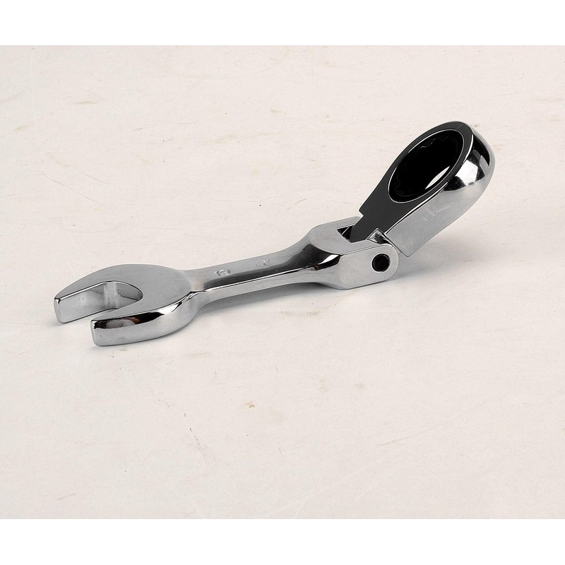 FLZOSPER 19mm Metric Flex-Head Stubby Box End Head Geared Wrench,