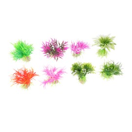 ULTECHNOVO 8Pcs Mixed Style Fake Plant for Fish Tank Decoration Lifelike Aquarium Grass Ornament for Enhancing Aquatic Landscapes and Creating Natural Atmosphere