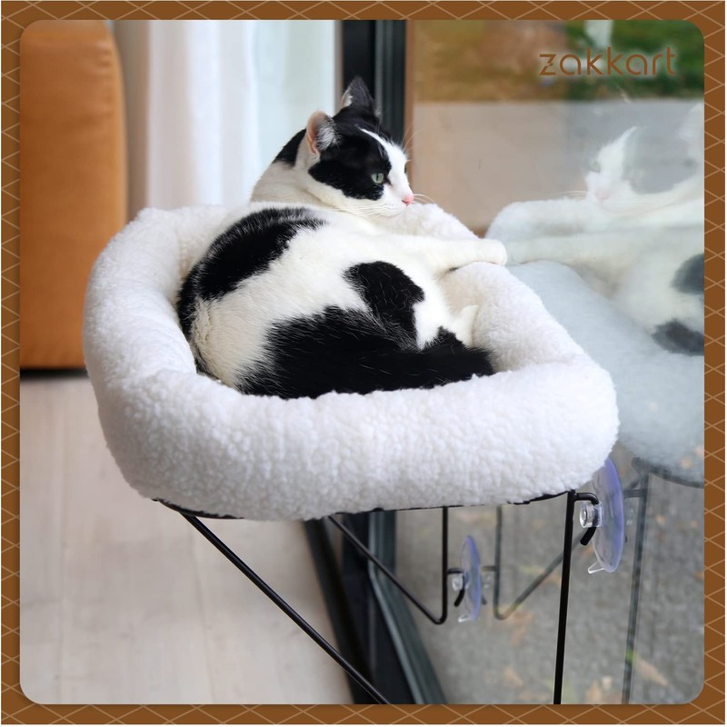 Zakkart Cat Window Perch - 100% Metal Supported from Below