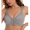 HACI Women's Front Closure Posture Bra Full Coverage Back Support