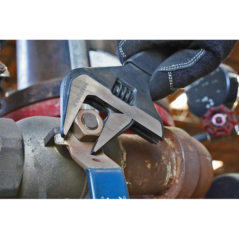 Proferred Plumbing Adjustable Wrench, Black Phosphate Finish, 4 Available Size