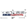 3PC 3D TEXAS EDITION EMBLEM Silver+Color American Flag for CHEVY